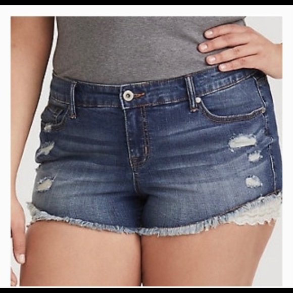 *SOLD*Torrid Denim Shorts - Picture 3 of 6